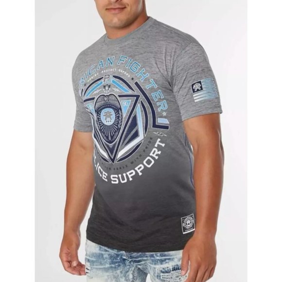 American Fighter Other - AMERICAN FIGHTER Men's T-Shirt STATE LINE TEE Grey